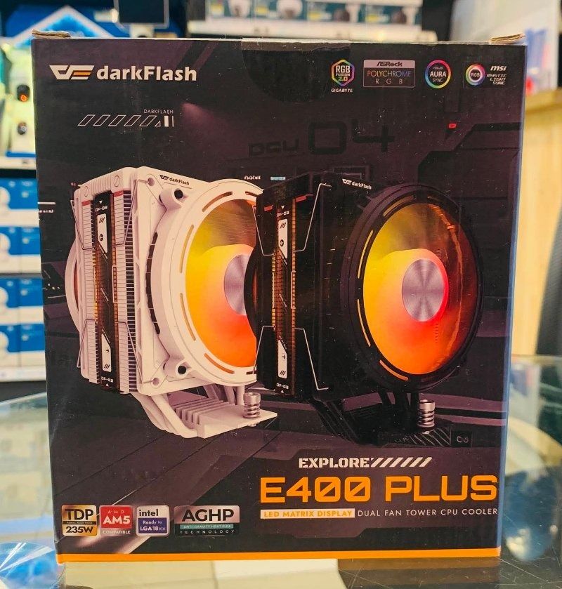 🆙DarkFlash E400 Plus Dual Fan Tower CPU Cooler with LED Matrix Display White (Category: Computer Parts) located in Makati City. Submitted by go.gadgetsph (Listing ID 1448747755, Image 1). Description: ✓WITH PHYSICAL STORE Makati City & Kawit Cavite ✓BRANDNEW, SEALED & ORIGINAL ✓PRICES IS SUBJECT TO CHANGE WITHOUT PRIOR NOTICE ✓PAYMENT OPTIONS: CASH/ GCASH/ BANK TRANSFER/ COD PM TO ORDER & INQUIRY Thank you for shopping!!! .