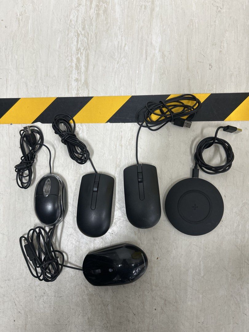 Dell Wired Mice & TYLT Wireless Charger Bundle