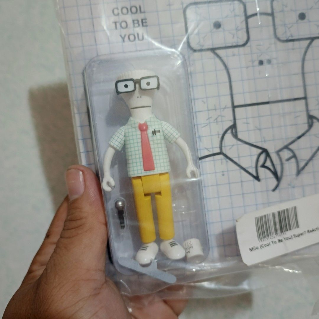 Descendents Milo Cool to be you (Category: Designer & Blind Box Toys) located in Batangas. Submitted by D.CAP (Listing ID 1448708435, Image 3). Description: For Sale:⬇️ 🧸 Descendents Milo Cool to be you 🧸 Super 7 reaction toys (Collectible items) 🅿️ 1,800.00 + SF yours 📦 Brandnew/Sealed (official) 📌 Batangas city Location 📦 Ship Nationwide (J&T D2D/LBC SFcop) 📩 DM for speed Transaction 🧾 NO cod❌ / Payment First✅ 📋 Nasa page na po ang mga