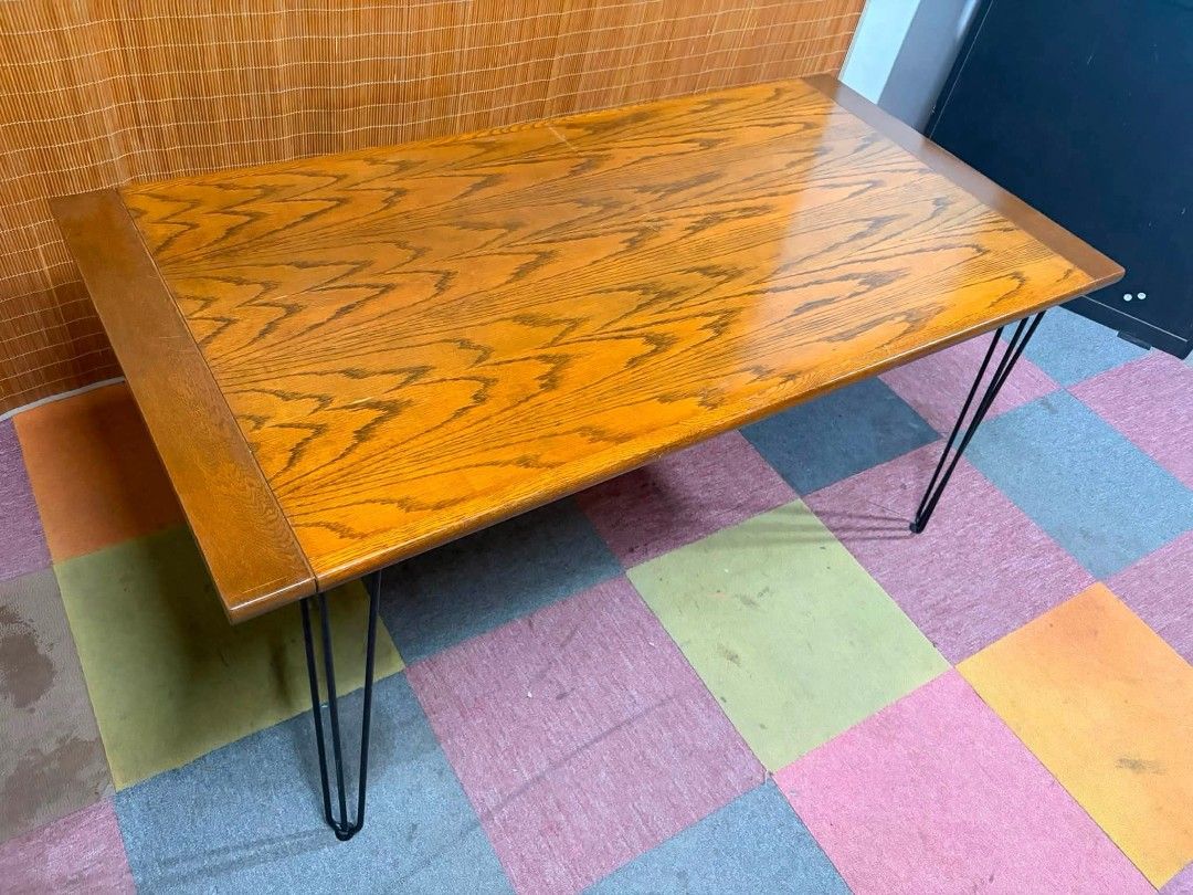 Dining table (Category: Tables & Sets) located in Meycauayan. Submitted by marygracecasimiro (Listing ID 1448729653, Image 3). Description: SOLID WOOD!!! 8-Seater Dining Table INDOOR / OUTDOOR!!! AESTHETIC!!! Solid Wood Top, Metal Legs!!! HEAVY-DUTY!!! Price : 11,500 ✅ Standard size (not lowered) 62L x 31W x 29H inches In VERY good condition ♥️.
