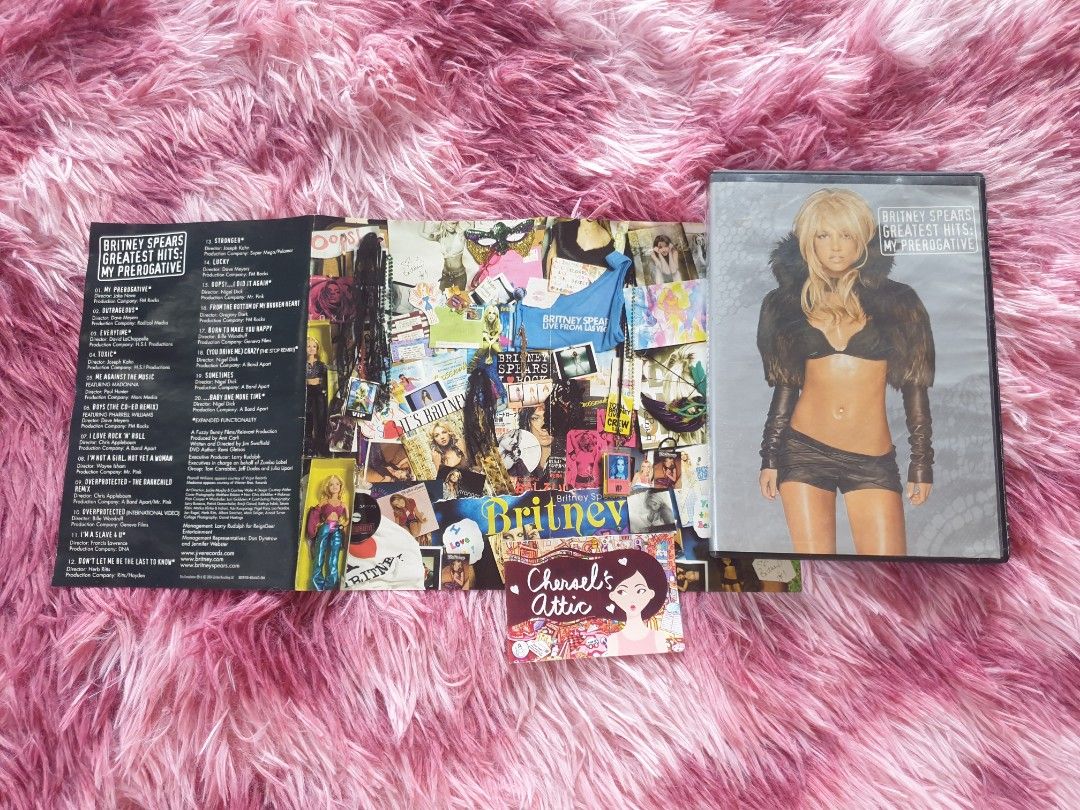 DVD: Britney Spears Greatest Hits: My Prerogative (Original) (Category: CDs & DVDs) located in Los Banos. Submitted by cherselsattic (Listing ID 1448710938, Image 2). Description: PHYSICAL MEDIA IS BACK!!! BUY WITH CONFIDENCE! 💰 Smart & sustainable choice Enjoy Britney's iconic music videos at a very affordable price while helping reduce waste ♻️ 📌 Condition: Preloved. May have signs of use but still in good playing condition. 💛 Prices are alr