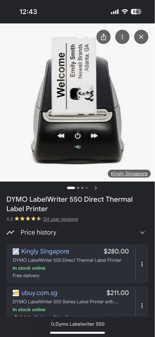 DYMO LabelWriter 550 Direct Thermal Label Printer505387486859110403