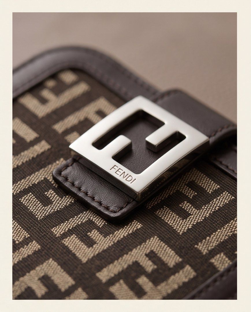 Fendi Zucca Monogram Compact Wallet (Category: Luxury Bags & Wallets) located in Manila. Submitted by goldenriver_777 (Listing ID 1448708755, Image 2). Description: Fendi Classic Zucca canvas with brown leather trim - Bifold style with zip-around coin pocket - Very compact with multiple card slots inside - Silver Fendi logo hardware - Great for everyday use Well used but in good condition Self-authenticated, bought preloved *** photo enhanced by 