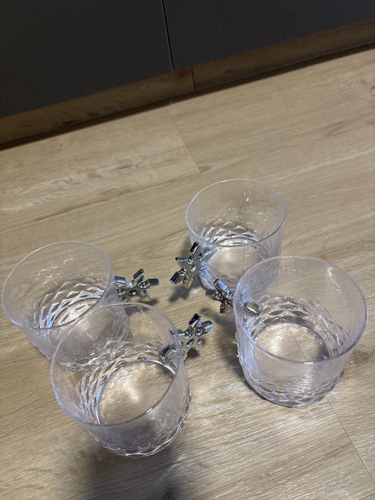 Hammered Glass Cup with Silver Handle505651235977973764