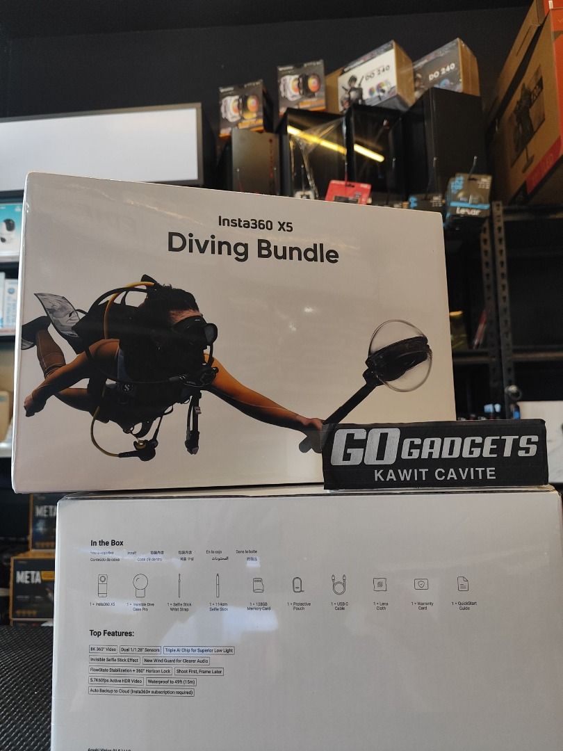 INSTA360 X5 DIVE BUNDLE FOR SALE! (Category: Camera Bags & Carriers) located in Caloocan City. Submitted by mightydolphin.5bd49c (Listing ID 1448703870, Image 1). Description: INSTA360 X5 DIVE BUNDLE OPEN FOR CASH AND INSTALLMENT DM ME!.