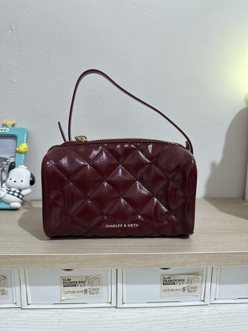 Janie Quilted Shoulder Bag - Burgundy (Category: Cross-body Bags) located in Antipolo. Submitted by bhrl__48 (Listing ID 1448773078, Image 1). Description: - BRAND NEW and NEVER USED - Comes with dust bag and sticker.