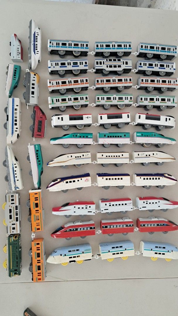 Japan Train Set (Category: Vehicle & Diecast Models) located in Bulacan. Submitted by amarijapansurplus (Listing ID 1448764266, Image 1). Description: - Japan Train Set featuring various Shinkansen and Japanese train models. - Iconic designs and vibrant colors representing Japanese railways. - Suitable for both collectors and children's play. - Perfect for imaginative play or display. - Meetups available in Celia St. 📌as is 📌What u see is what 