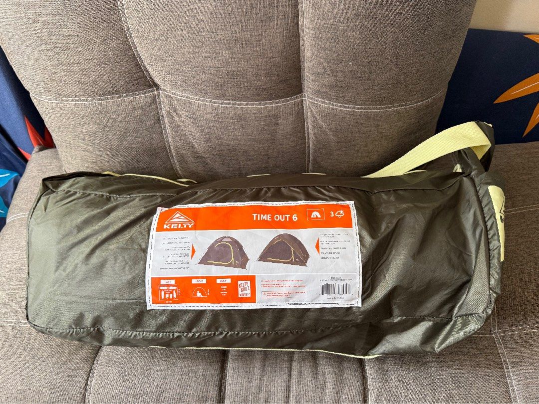 Kelty Time Out 6 Person Tent (Category: Hiking & Camping) located in Paranaque City. Submitted by lourdel018 (Listing ID 1448841100, Image 1). Description: - Kelty Time Out 6 Tent - Sleeps up to 6 people - Easy setup with color-coded poles - Two doors for convenient entry and exit - Ideal for camping trips.