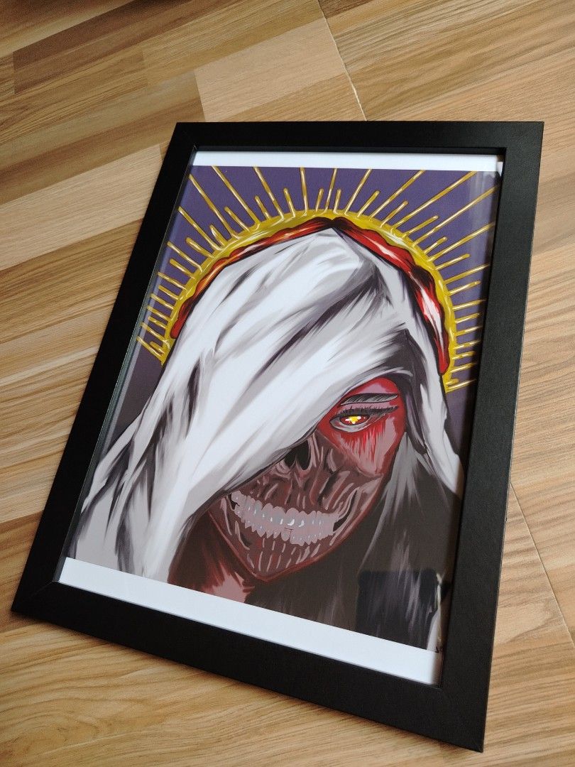 La Muerte Digital Paint with Frame A4 (Category: Art & Prints) located in Valenzuela. Submitted by athena_cypress (Listing ID 1448777013, Image 2). Description: - Striking framed art print - Ideal for adding edgy decor to your room or office.