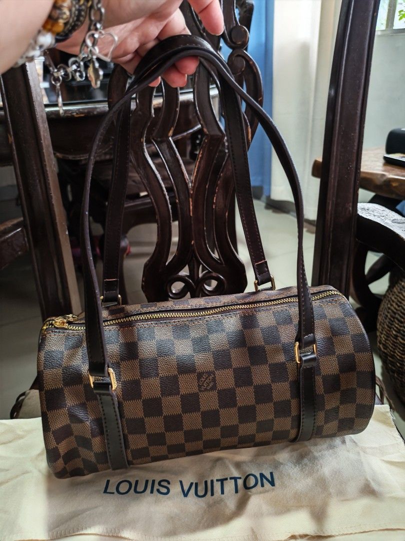 Louis Vuitton Damier Papillon Bag (Category: Luxury Bags & Wallets) located in Paranaque City. Submitted by ilovejapao97230 (Listing ID 1448739086, Image 2). Description: - Authentic Louis Vuitton Papillon Bag - Classic Damier Ebene Canvas - Secure Zipper Closure - Red Interior with Internal Pocket - Elegant Gold Hardware - Ideal for Everyday Use - Comes with Original Dust Bag.