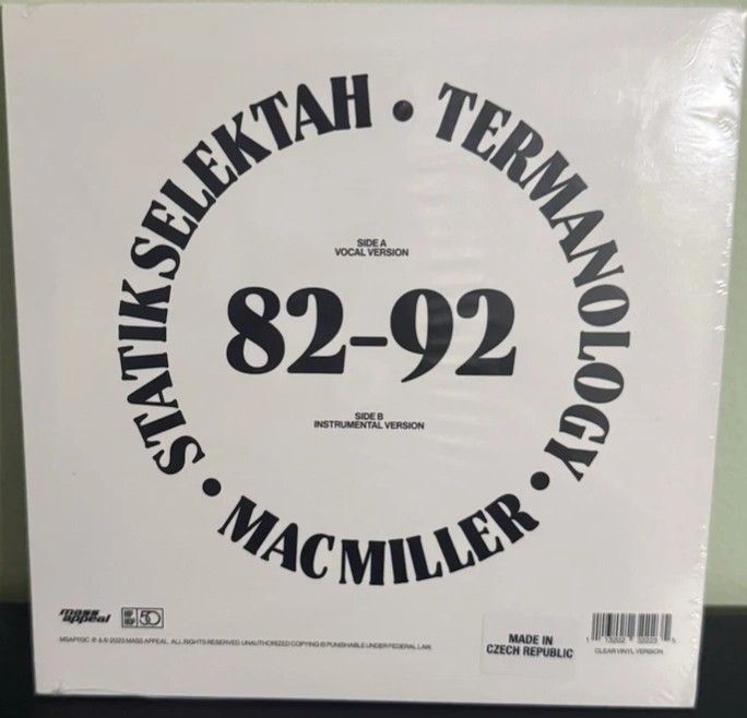 MAC MILLER Statik Selectah 82-92 Clear vinyl (Category: Vinyls) located in Manila. Submitted by ramonrobin.cruz (Listing ID 1448784971, Image 3). Description: MAC MILLER Statik Selectah 82-92 Vinyl (Clear, 1LP).