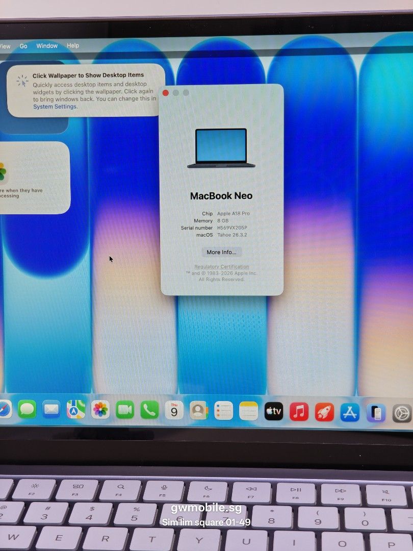 MacBook Neo 8/256GB 58740505820173220587521