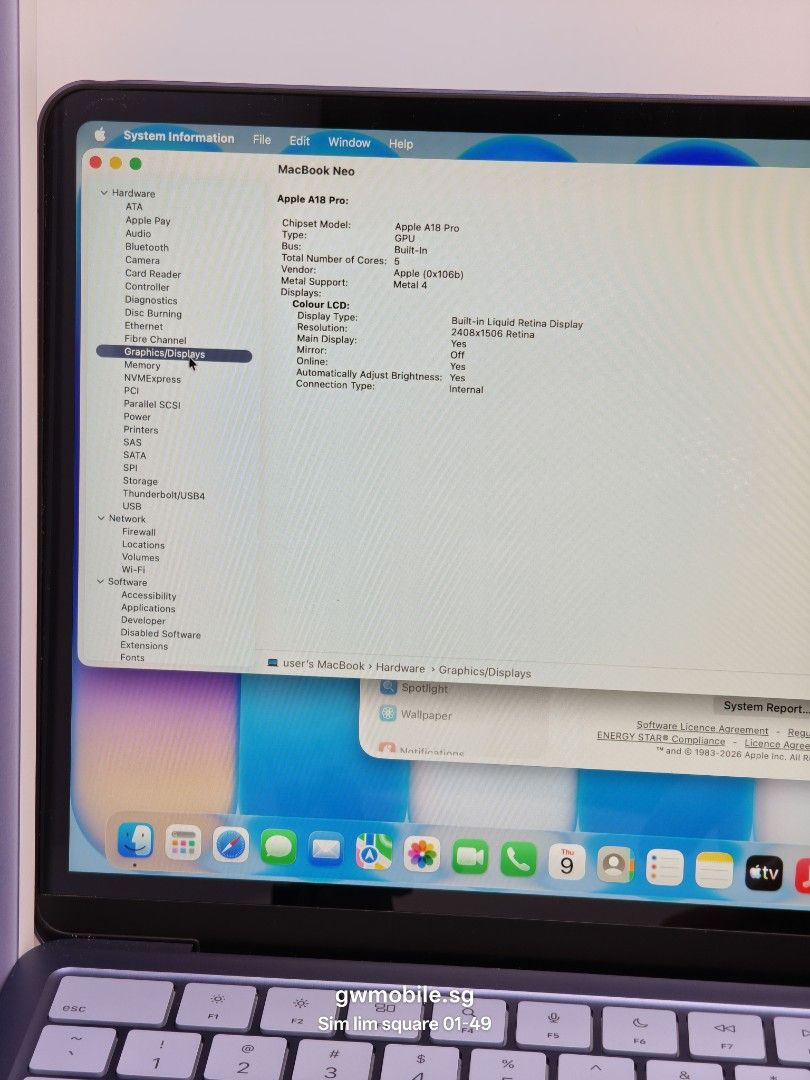 MacBook Neo 8/256GB 58740505820173220587523