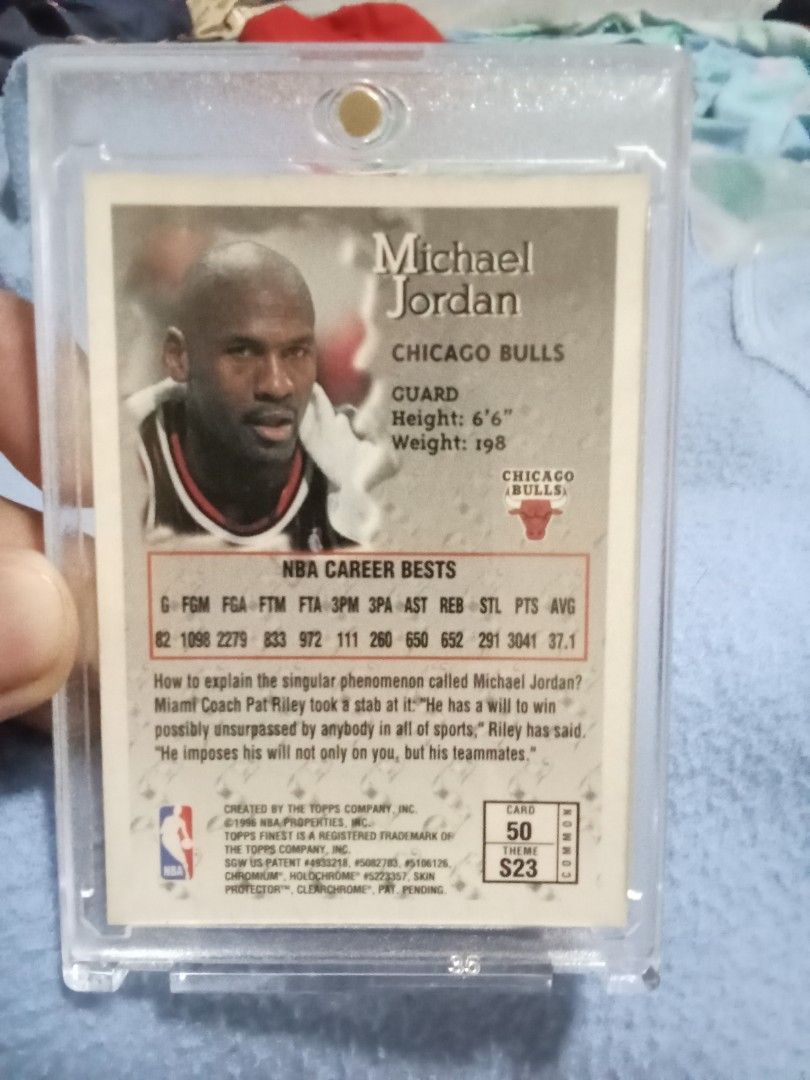 NBA Topps Finest Sterling Michael Jordan Card (Category: Raw Singles) located in Quezon City. Submitted by kylekuz (Listing ID 1448891731, Image 3). Description: Price is Firm.