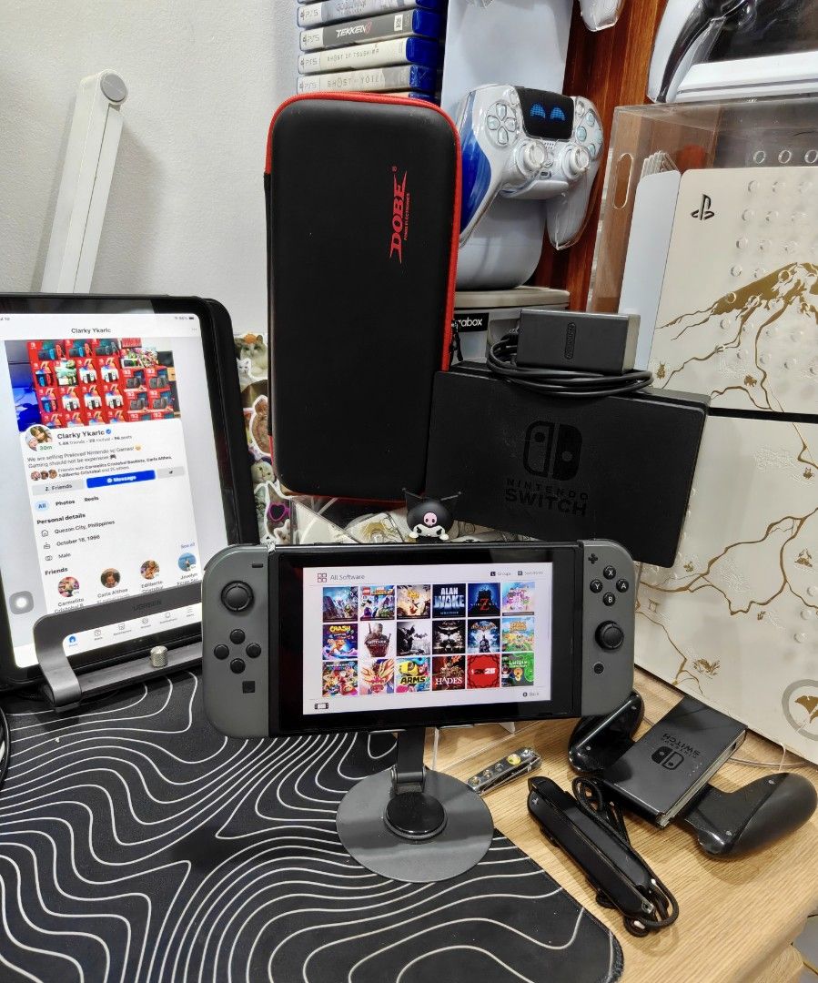 Nintendo Switch V1 Gray with Free Games (Category: Nintendo) located in Manila. Submitted by nswitchgear (Listing ID 1448751172, Image 3). Description: Nintendo Switch V1 with Free Games ₱7,999 FREE acess to my Paid games Legit purchase not Jailbreak. Used item but in Good/Best condition Can give 7 Days personal Warranty for peace of mind. -Doon po tayo sa kaya tayong issupport, dont settle for less. Comes with Pouch, Dock,charger,Grips and strap