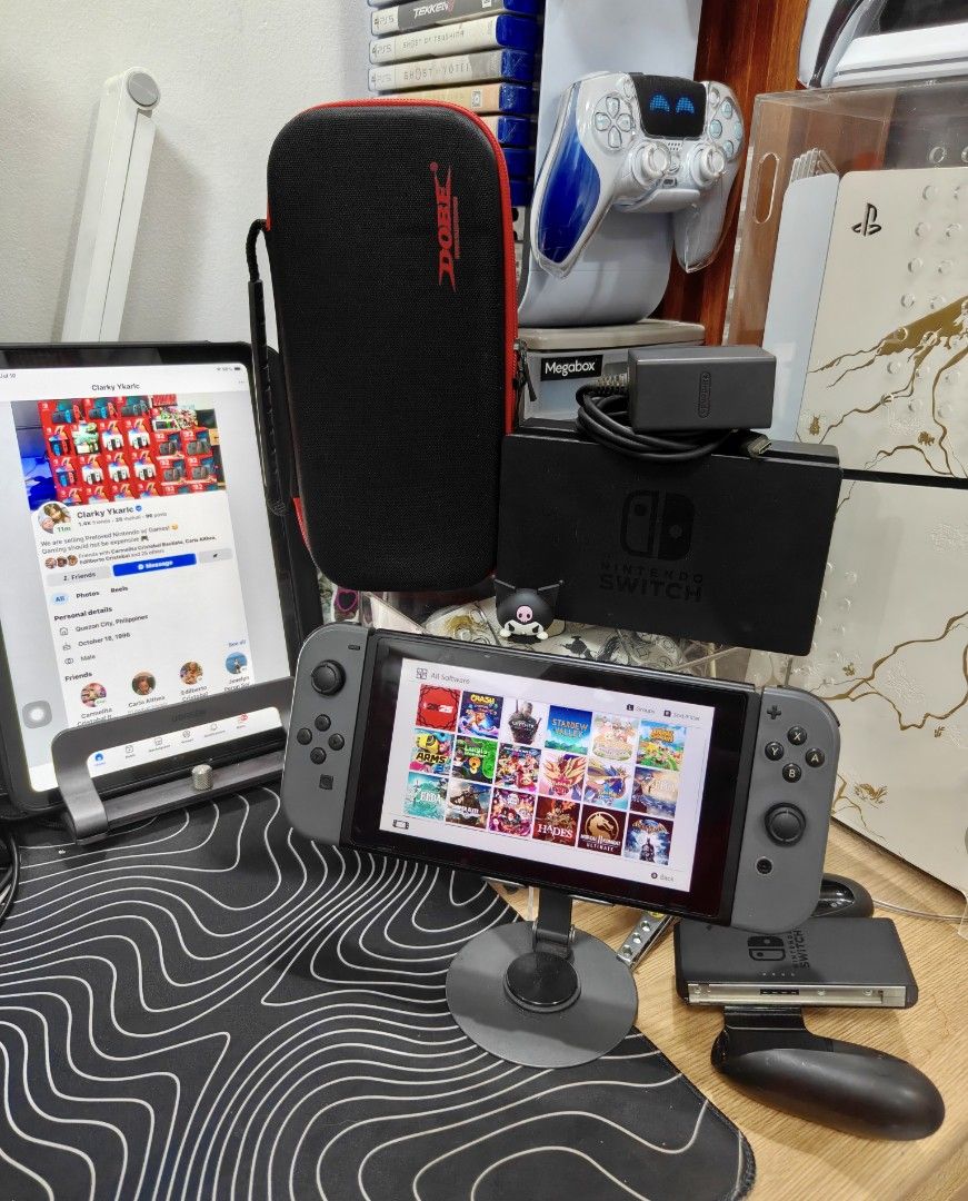 Nintendo Switch V2 Gray with Free Games (Category: Nintendo) located in Manila. Submitted by nswitchgear (Listing ID 1448747752, Image 2). Description: Nintendo Switch V2 with Free Games ₱8,499 FREE acess to my Paid games Legit purchase not Jailbreak. Used item but in Good/Best condition Can give 7 Days personal Warranty for peace of mind. -Doon po tayo sa kaya tayong issupport, dont settle for less. Comes with Pouch, Dock,charger,grips,hdmi. Any