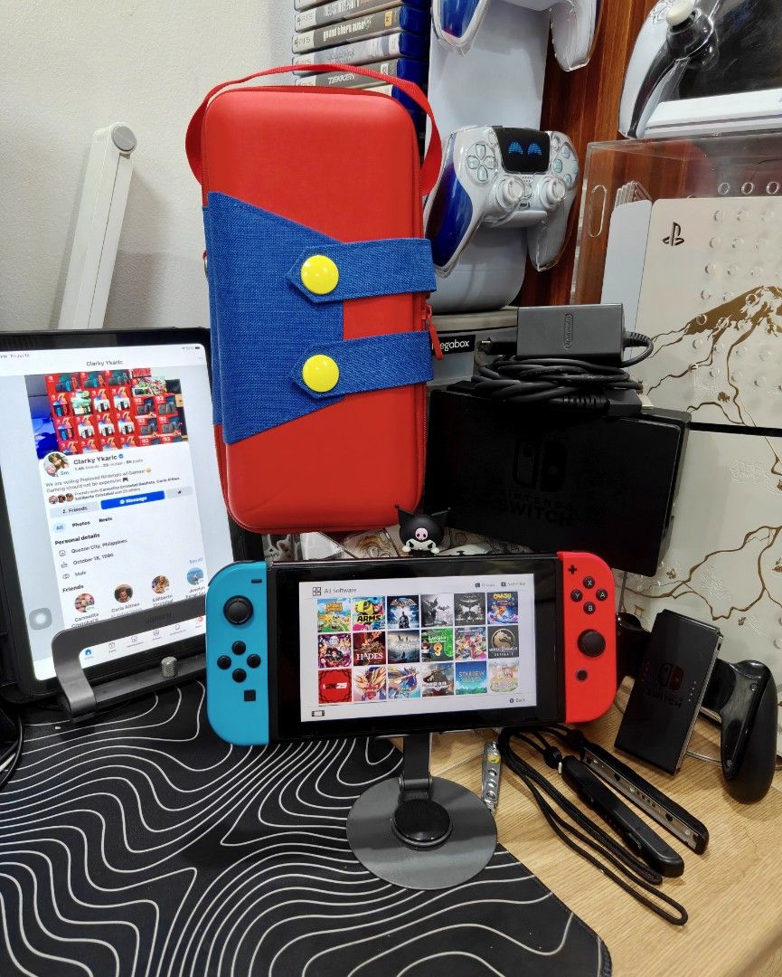 Nintendo Switch V2 Redblue with Free Games (Category: Nintendo) located in Manila. Submitted by nswitchgear (Listing ID 1448745960, Image 3). Description: Nintendo Switch V2 with Free Games ₱8,999 FREE acess to my Paid games Legit purchase not Jailbreak. Used item but in Good/Best condition Can give 7 Days personal Warranty for peace of mind. -Doon po tayo sa kaya tayong issupport, dont settle for less. Complete Package with Travelbag,Dock,charge