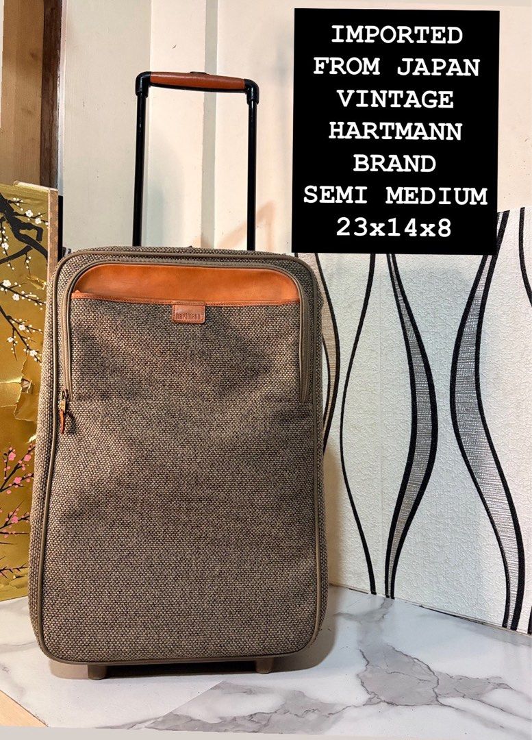 ORIGINAL VINTAGE HARTMANN SEMI MEDIUM SIZE LUGGAGE (Category: Luggage) located in Valenzuela. Submitted by dkjapansurplus (Listing ID 1448743588, Image 1). Description: 🇯🇵IMPORTED FROM JAPAN ORIGINAL VINTAGE HARTMANN SEMI MEDIUM SIZE LUGGAGE🇯🇵 🎯 SMOOTH WHEELS ROTATION 🎯 FRONT POCKET COMPARTMENT 🎯 HIGH QUALITY POLYESTER MATERIAL 🎯 SMOOTH PUSH HANDLE TROLLEY 🎯 TOP AND SIDE HANDLE CARRIER 🎯 WIDE SPACE CAPACITY NO ISSUE.. MINIMAL SIGN OF US