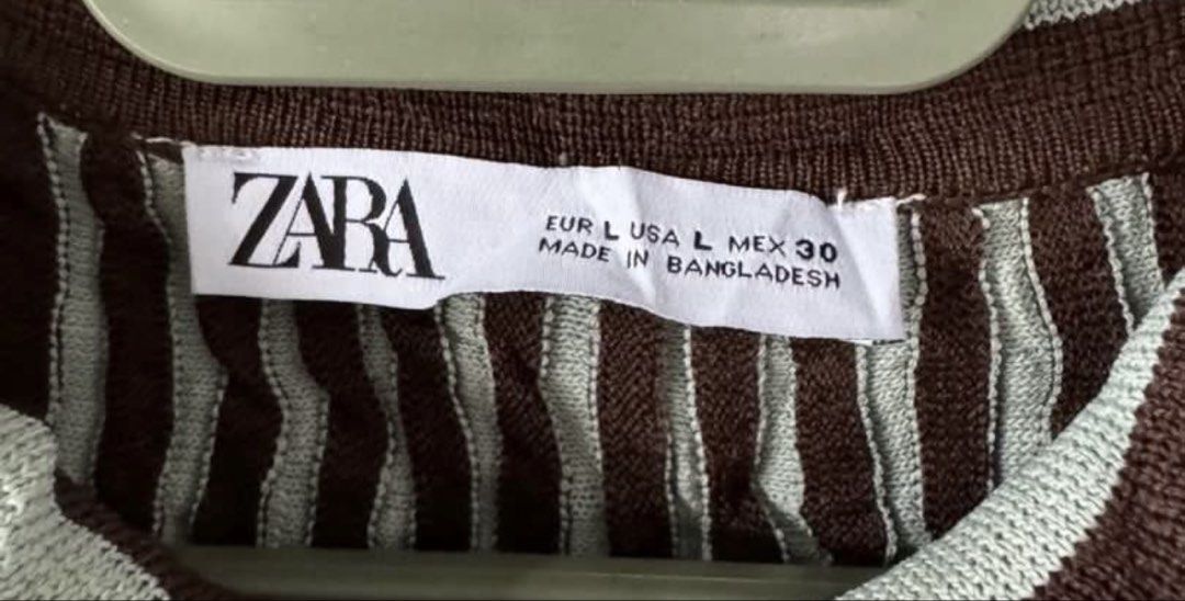 zara (Category: Longsleeves) located in Tumpat. Submitted by deqla2727 (Listing ID 1448821606, Image 3). Description: zara saiz L pit14-19 labuh21 bhu13.5 cndn9/10 kain stress call,wsap0129636410 c11.