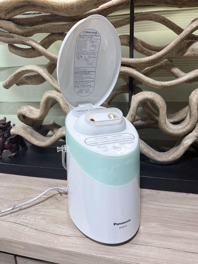 Panasonic EH-SA35 Facial Steamer (Category: Face Care) located in Pasig City. Submitted by iambernabe (Listing ID 1448894038, Image 1). Description: - Panasonic EH-SA35 Facial Steamer - Features both Hot Steam and Cool Mist functions - Multiple course settings for customized skincare - Easy-to-use Power and Stop/Start buttons - Ideal addition to any skincare routine.