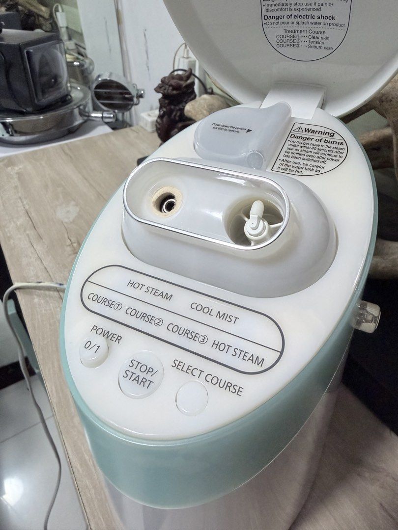 Panasonic EH-SA35 Facial Steamer (Category: Face Care) located in Pasig City. Submitted by iambernabe (Listing ID 1448894038, Image 2). Description: - Panasonic EH-SA35 Facial Steamer - Features both Hot Steam and Cool Mist functions - Multiple course settings for customized skincare - Easy-to-use Power and Stop/Start buttons - Ideal addition to any skincare routine.