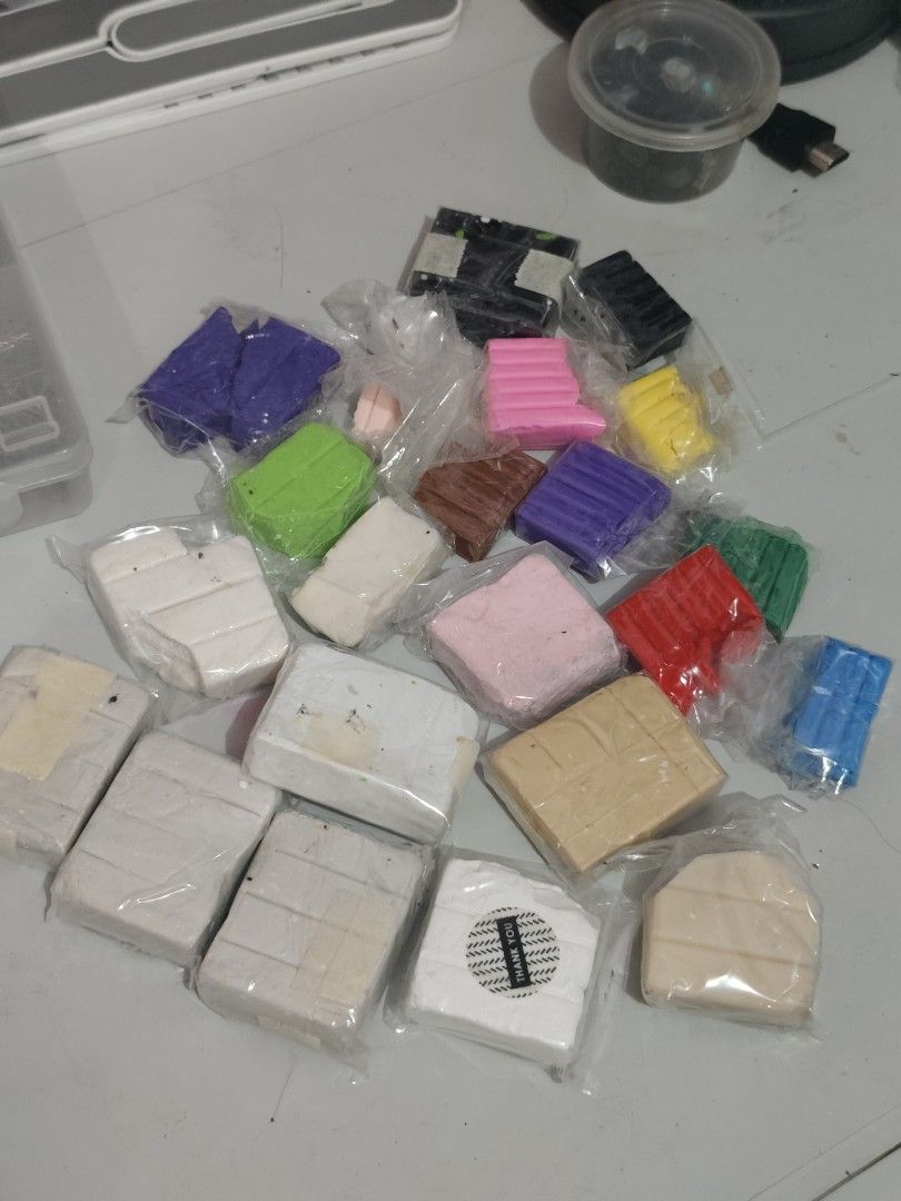 Polymer Clay SET with tools and extra clay (Category: Craft Supplies & Tools) located in Makati City. Submitted by rrraiii (Listing ID 1448839928, Image 2). Description: - Assorted polymer clay colors - +glittered clay - Sculpting tools included - Various shape cutters - Glitter and foil flakes for embellishments - Nail art and clay crafting accessories - Ideal for beginners and experienced crafters - Plenty of supplies for multiple projects.