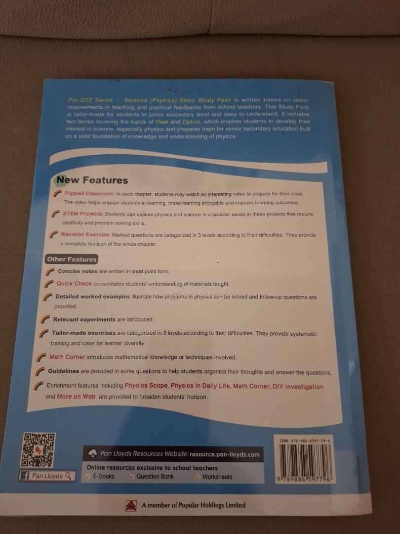 Pre-DSE Series Basic Study Pack Optics （分類：教科書）位於 Hong Kong。 由 catamen 提交（商品編號 1448727125，圖片 2）。簡介： 有包書，新淨，只是Unit 1 有筆記如圖(第3-31頁），其餘頁數無任何書寫或highlight 。