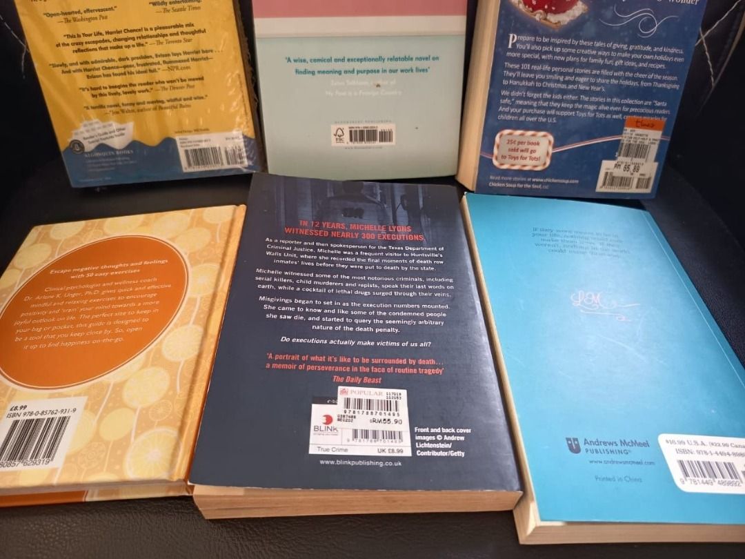 Preloved English Books | Fiction, Non-Fiction & Poetry | Sold Separately (Category: Storybooks) located in Tambunan. Submitted by itsjennie79 (Listing ID 1448803772, Image 3). Description: 📖 This Is Your Life, Harriet Chance! (Jonathan Evison ) - RM28 📖 There's No Such Thing As An Easy Job ( Kikuko Tsumura ) - RM35 📖 Chicken Soup for the Soul: It's Beginning to Look a Lot Like Christmas - RM25 📖 Happy: 50 Mindfulness and Relaxation Exercises 