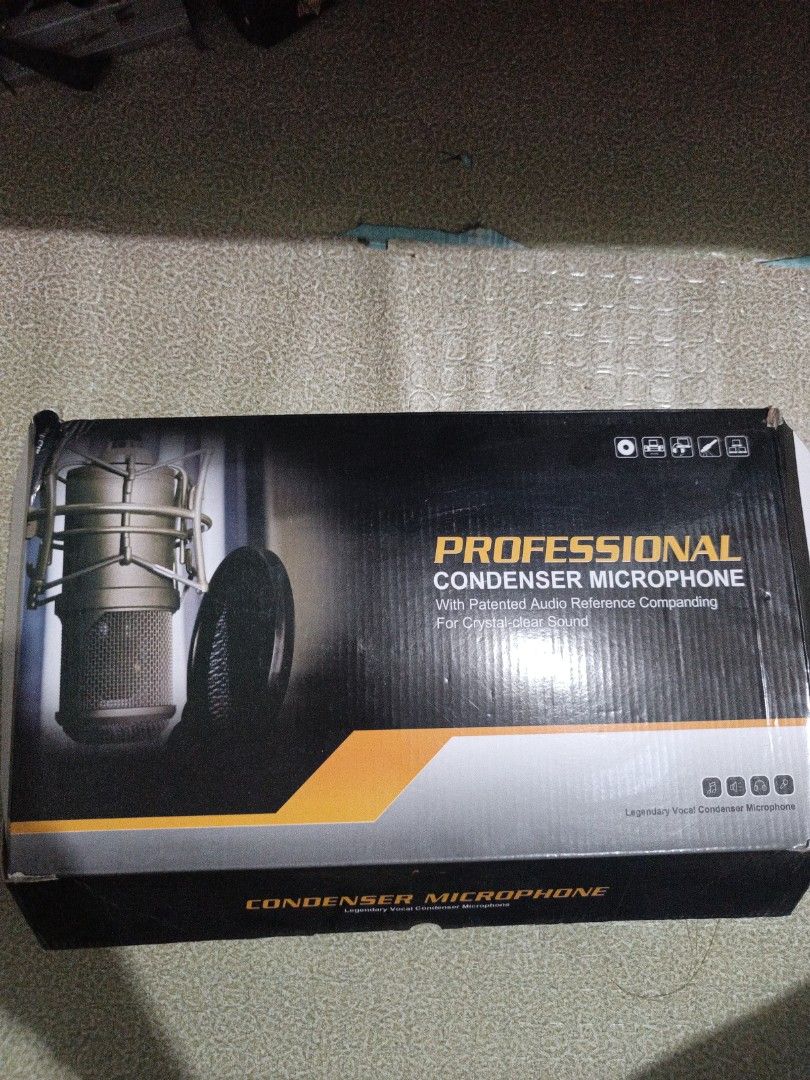 Professional Condenser Microphone for Crystal Clear Sound (Category: Microphones) located in Manila. Submitted by epicbird_776b36 (Listing ID 1448801170, Image 1). Description: - Professional condenser microphone - Ideal for recording - Delivers clear audio - Designed for crystal clear sound.