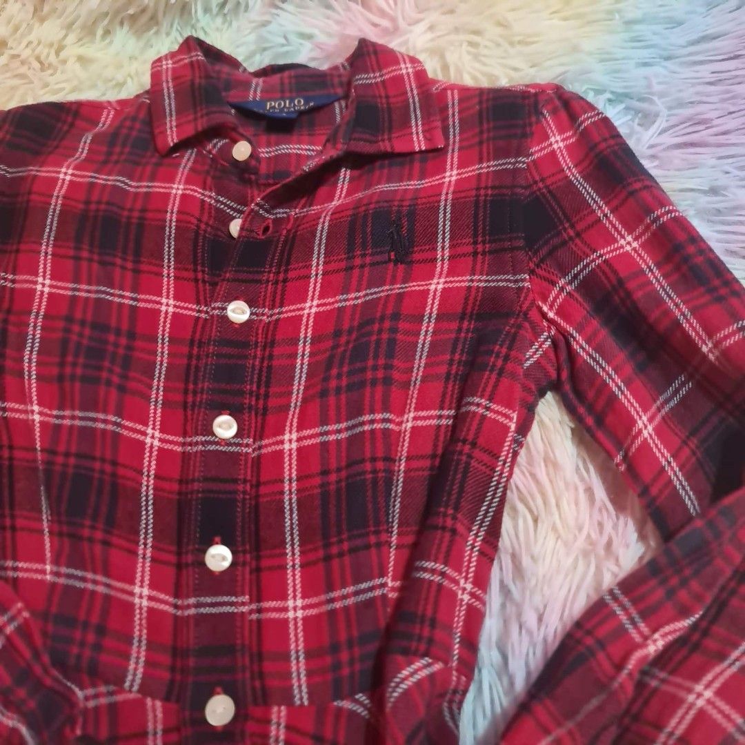 Ralph Lauren plaid checkered dress (Category: Babies & Kids Fashion) located in Las Pinas. Submitted by assortedkidzstuffs (Listing ID 1448824852, Image 3). Description: size 7 on tag like new worn once saglit.