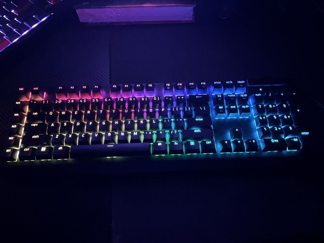 Razer BlackWidow V4 X (Category: Computer Keyboard) located in Cagayan de Oro. Submitted by gaaab777 (Listing ID 1448763395, Image 3). Description: ⌨️ Razer BlackWidow V4 X – Razer Green Switches 💰 Open for sale or swap 🔥 Cheapest in the market Features: • Razer Green Mechanical Switches (clicky & tactile) • Razer Chroma RGB Lighting • Dedicated Media Controls & Volume Roller • 1000Hz Polling Rate • Full-size Layout (100%) • Durable Gaming Keyb