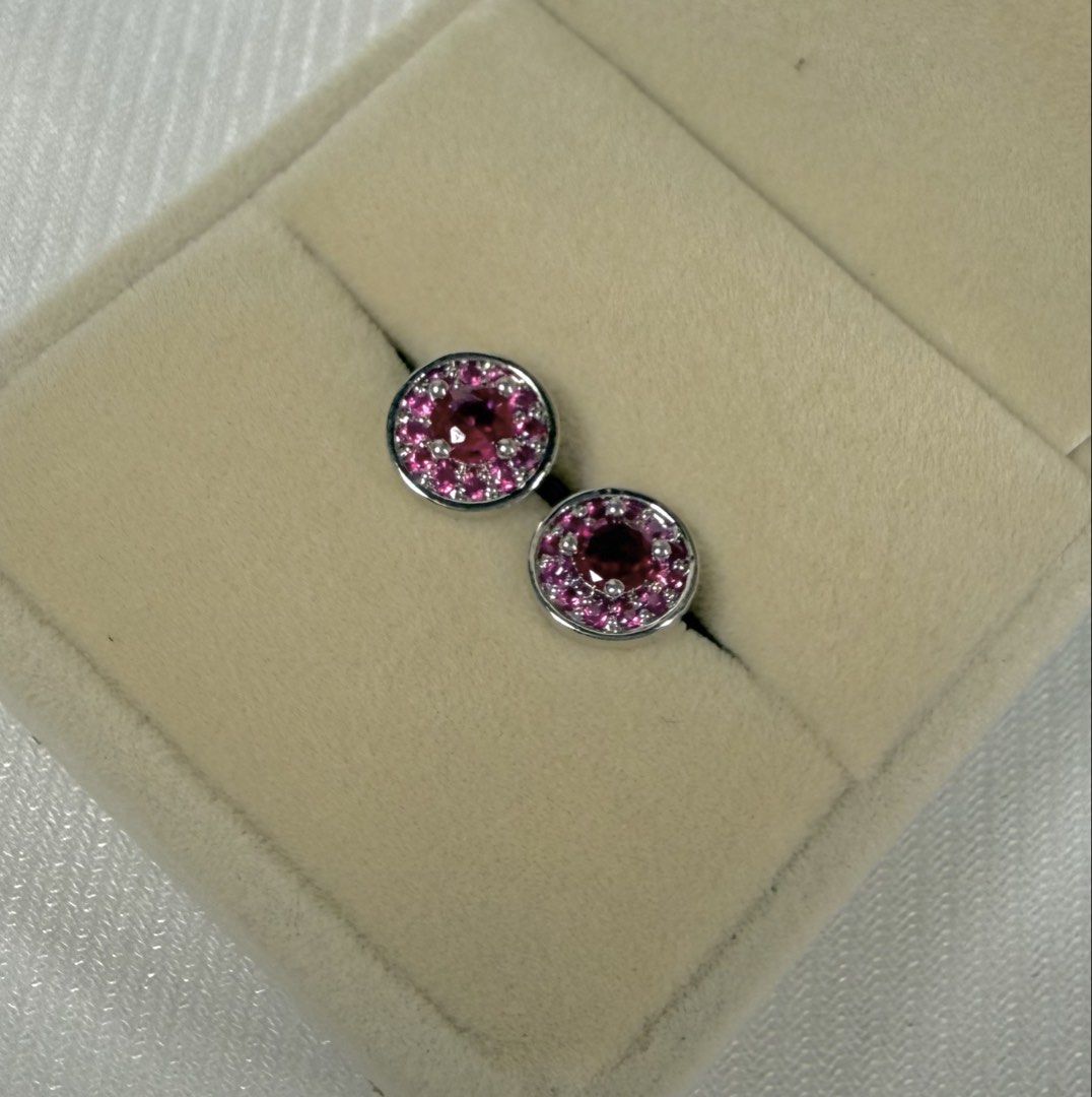 Ruby Gemstone Stud Earrings in Silver Setting (Category: Earrings) located in Marikina City. Submitted by ielmariano (Listing ID 1448857761, Image 1). Description: Natural Gemstone Ruby Stud Earrings Silver Setting with Gold Plating .