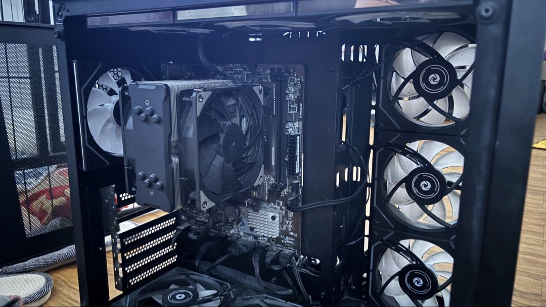 Ryzen 5 2600 PC Bundle (No SSD) / Parts Out (Category: Desktops) located in Rizal. Submitted by justinroei (Listing ID 1448806445, Image 2). Description: Can give discount if bundled All 100% working Asrock RX 6600 Challenger White 8gb w/ original box ₱10,000 Ryzen 5 2600 AM4 3.4 GHz 6-core 12-threads w/ box but not original + stock cooler ₱2,000 Inplay Dual Chambered Case w/ 10pcs. Inplay Seaview Fans (Black) no box ₱1,800 DeepCool GAMMAXX 400 E