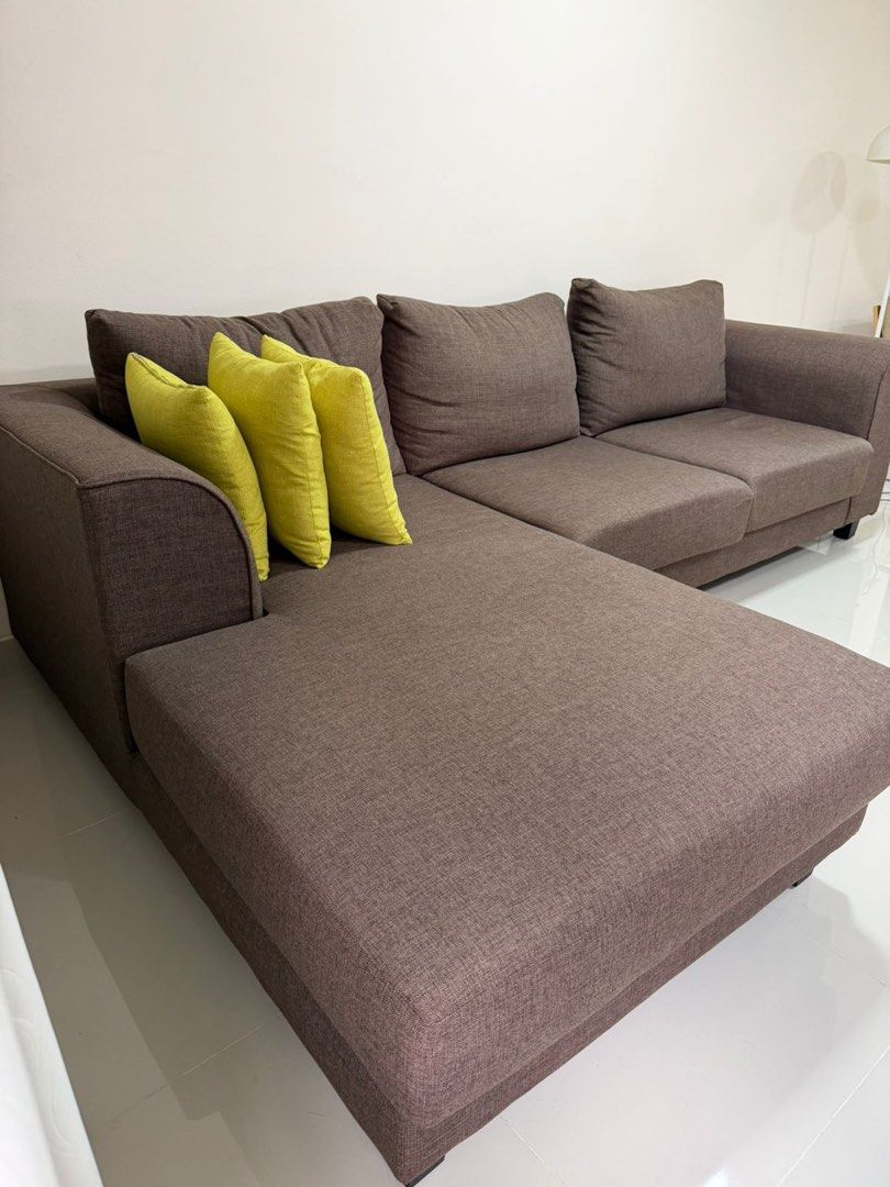 Sofa (Category: Sofas) located in Kuala Lumpur. Submitted by desmond4234 (Listing ID 1448848460, Image 3). Description: L shape sofa , good condition, no defects, selling bcoz house renovation , location Mont Kiara - pelangi, original recipet attached .