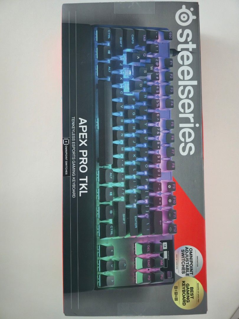 SteelSeries Apex Pro TKL Gaming Keyboard with Wrist Rest