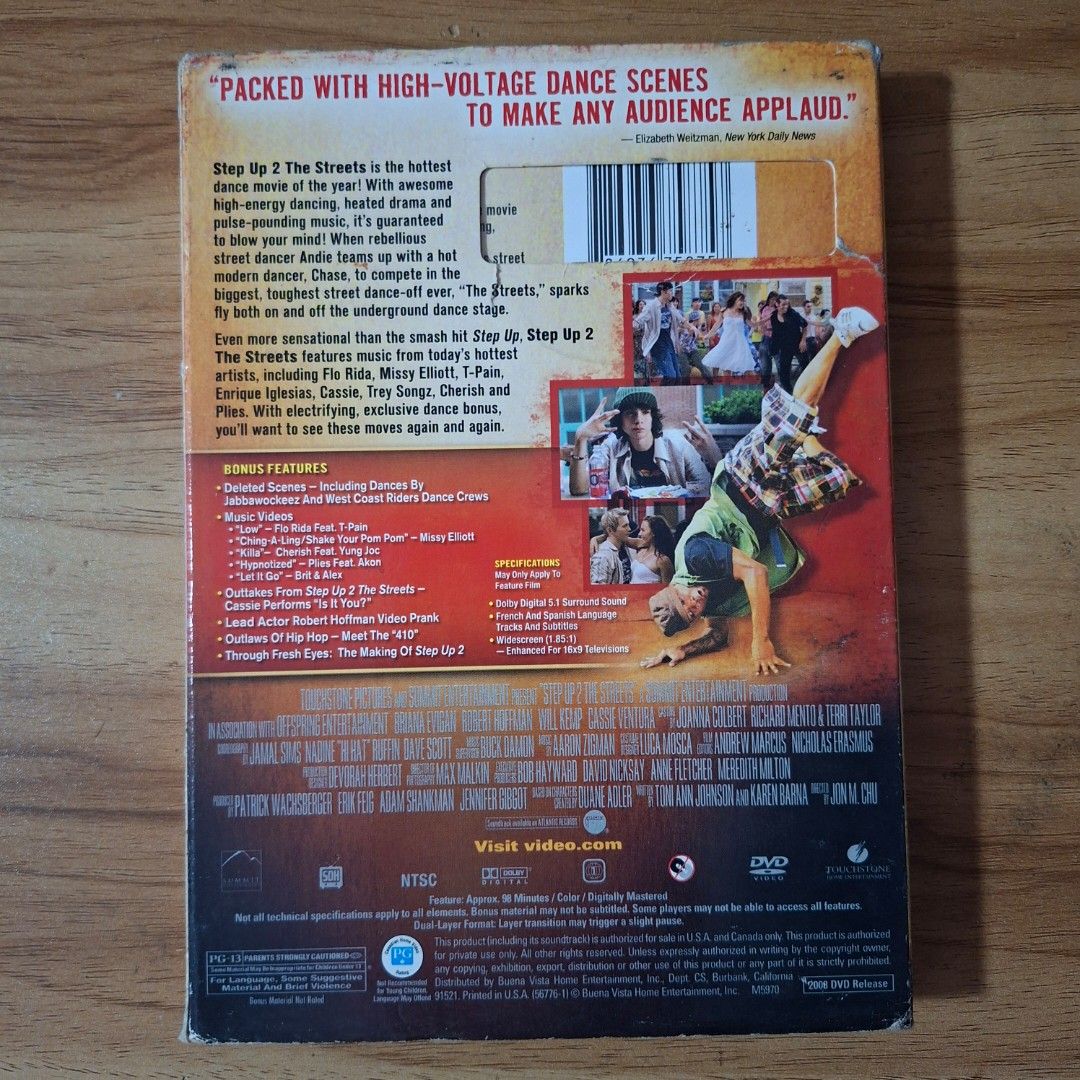 Step Up 2 The Streets Dance-Off Edition DVD (Category: CDs & DVDs) located in Kabankalan. Submitted by Videoshop.ph (Listing ID 1448863919, Image 2). Description: Step Up 2 The Streets Dance-Off Edition DVD. Includes the #1 hit music video "Low" by Flo Rida. Also features music videos from Missy Elliott, Cherish, and Yung Joc. Get ready for some high-energy dance scenes. This is the version française incluse..