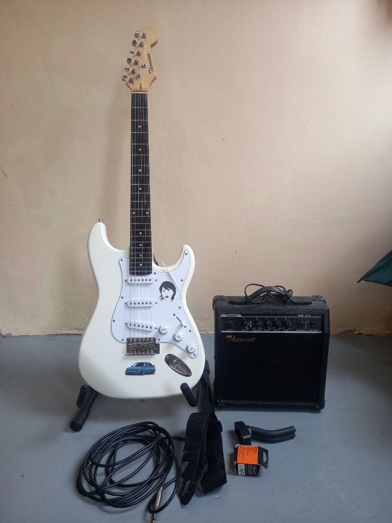 Thomson Stratocaster With Amplifier Good as new No Issue 5k only! (Category: Musical Instruments) located in Quezon City. Submitted by elfsguitar12 (Listing ID 1448857665, Image 2). Description: Thomson Stratocaster With Amplifier 15w Good Condition No issue Good As new Makinis na makinis Ready to use 4999 Only Quezon City Fairview Location Meet up/Pick up lalamove Cod/COP.