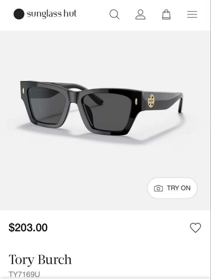 Tory Burch Sunglasses (Category: Sunglasses & Eyewear) located in Manila. Submitted by helpherdeclutter (Listing ID 1448784821, Image 1). Description: used twice, bought in Canada authentic, with original case/pouch and wipes .