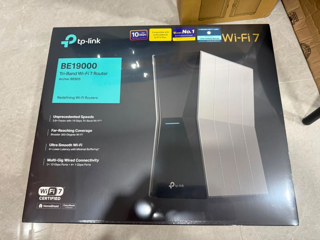 TP Link Archer BE805 - BE19000 Tri-Band Wifi 7 Router