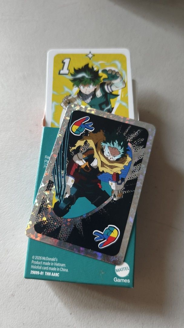 UNO My Hero Academia - Card Game (Category: Raw Singles) located in Quezon City. Submitted by dvdstoreph (Listing ID 1448842430, Image 2). Description: - 10/10 condition, brand new - MOP: BPI or Maya - RFS: Need funds.