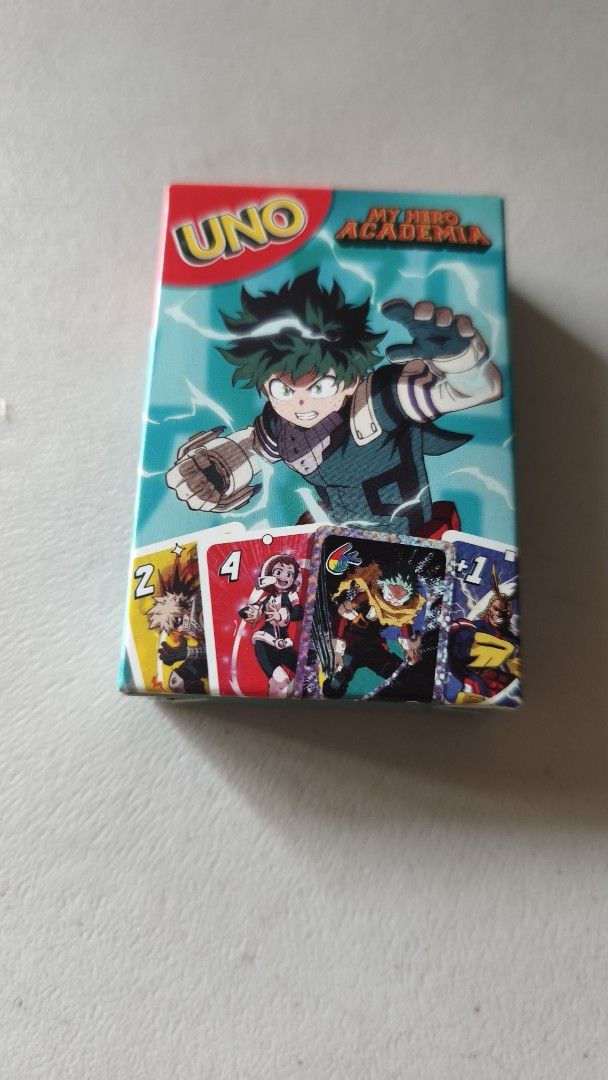 UNO My Hero Academia - Card Game (Category: Raw Singles) located in Quezon City. Submitted by dvdstoreph (Listing ID 1448842430, Image 1). Description: - 10/10 condition, brand new - MOP: BPI or Maya - RFS: Need funds.