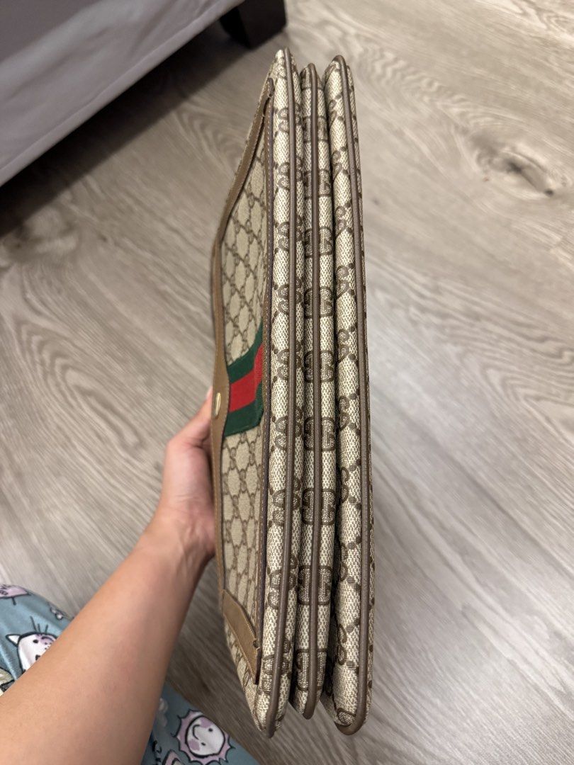 Vintage Gucci Monogram Two Way Bag (Category: Luxury Bags & Wallets) located in Pasig City. Submitted by moreeeeen (Listing ID 1448874226, Image 3). Description: Authentic Gucci 2-way bag Can be worn as crossbody or shoulder bag No authentication papers Bought from Japan Flaws as shown in the picture.