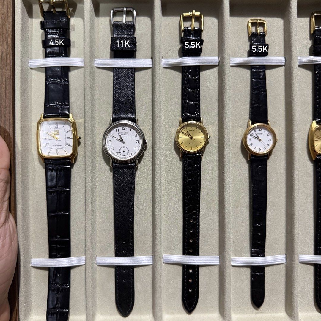 Vintage Seiko & Citizen Watches (Category: Women's Watches) located in Iligan City. Submitted by relos.ilg (Listing ID 1448853167, Image 2). Description: ORIGINAL VINTAGE SEIKO & CITIZEN WATCHES All pieces are in excellent running condition. Message me for more details. 📍 Location: Iligan City, Mindanao (Can ship nationwide via LBC) MOP: GCash Note: Please manage your expectations, as this is a pre-owned piece and may show some signs of usage. F