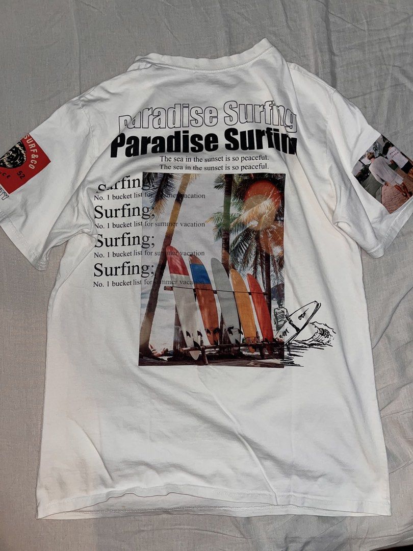 Vintage Surfing Tee AOP (Category: Tshirts & Polo Shirts ) located in Quezon City. Submitted by bert.guzman (Listing ID 1448724309, Image 2). Description: - Surfing Tee - All Over Print - O'Neill Surf & Co. logo on the sleeve. -21x28.5.