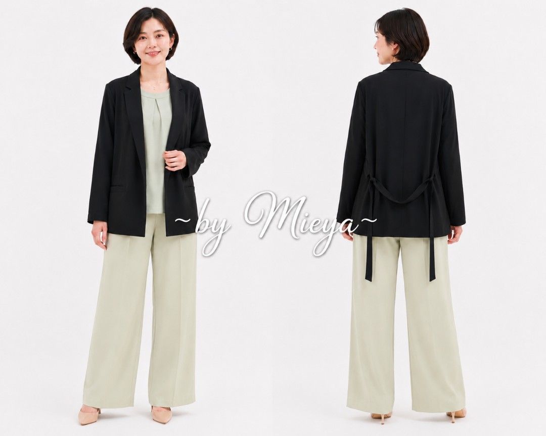 Violeta by Mango Black Blazer Jacket (Category: Coats, Jackets and Outerwear) located in Bangi. Submitted by mieya1604 (Listing ID 1448036503, Image 1). Description: - Brand: Violeta by Mango - Color: Black - Style: Open front blazer - Features: Pockets, chain detail at back neck - Origin: Made in Vietnam - Size: 42.