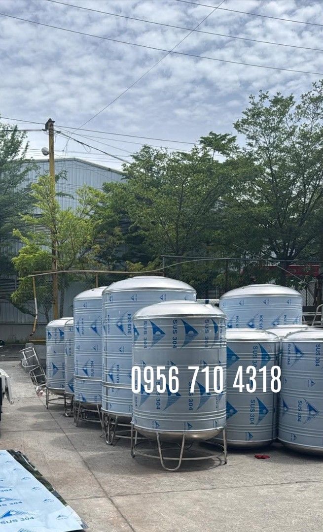 Water storage tank (Category: Construction & Building Materials) located in Manila. Submitted by kristellf29 (Listing ID 1448707862, Image 1). Description: CleanTankTRENDING water storage TANK with film SUS 304 tank PURE stainless with stand HeaVy duty VERTICAL and horizontal Good QUALITY 1-2YEARS WARRANTY VERTICAL 500 liters 600 liters 775 liters 1000 liters 1500 liters 2000 liters 3000 liters 4000 liters 5000 liters 6000 liters 7000 liters 8000