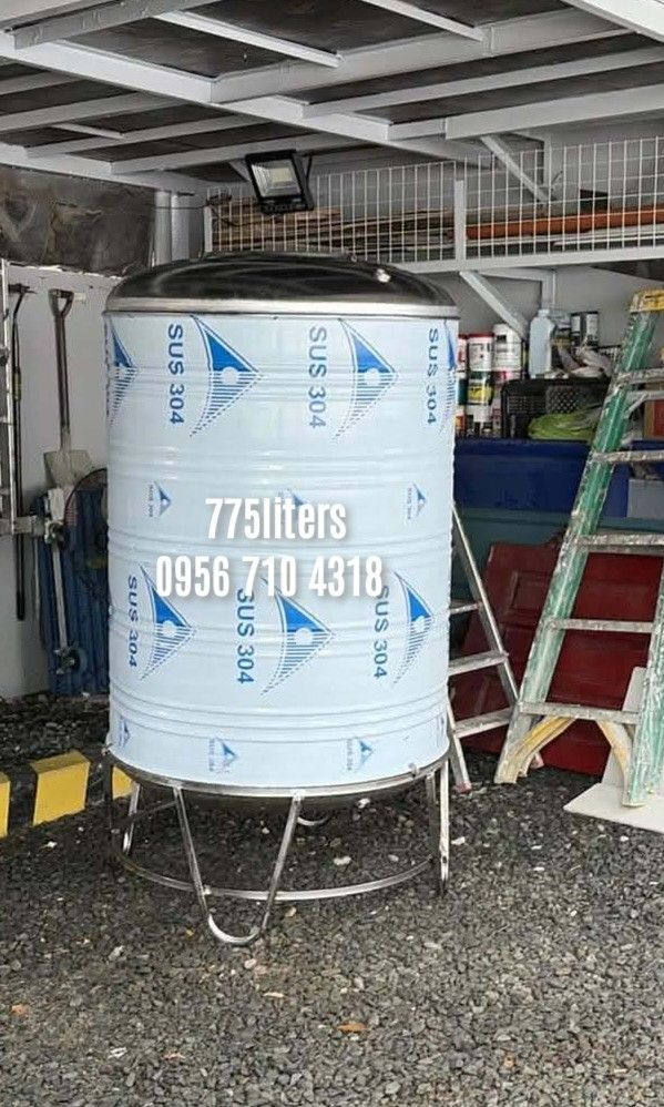 Water storage tank (Category: Construction & Building Materials) located in Manila. Submitted by kristellf29 (Listing ID 1448708000, Image 3). Description: CleanTankTRENDING water storage TANK with film SUS 304 tank PURE stainless with stand HeaVy duty VERTICAL and horizontal Good QUALITY 1-2YEARS WARRANTY VERTICAL 500 liters 600 liters 775 liters 1000 liters 1500 liters 2000 liters 3000 liters 4000 liters 5000 liters 6000 liters 7000 liters 8000
