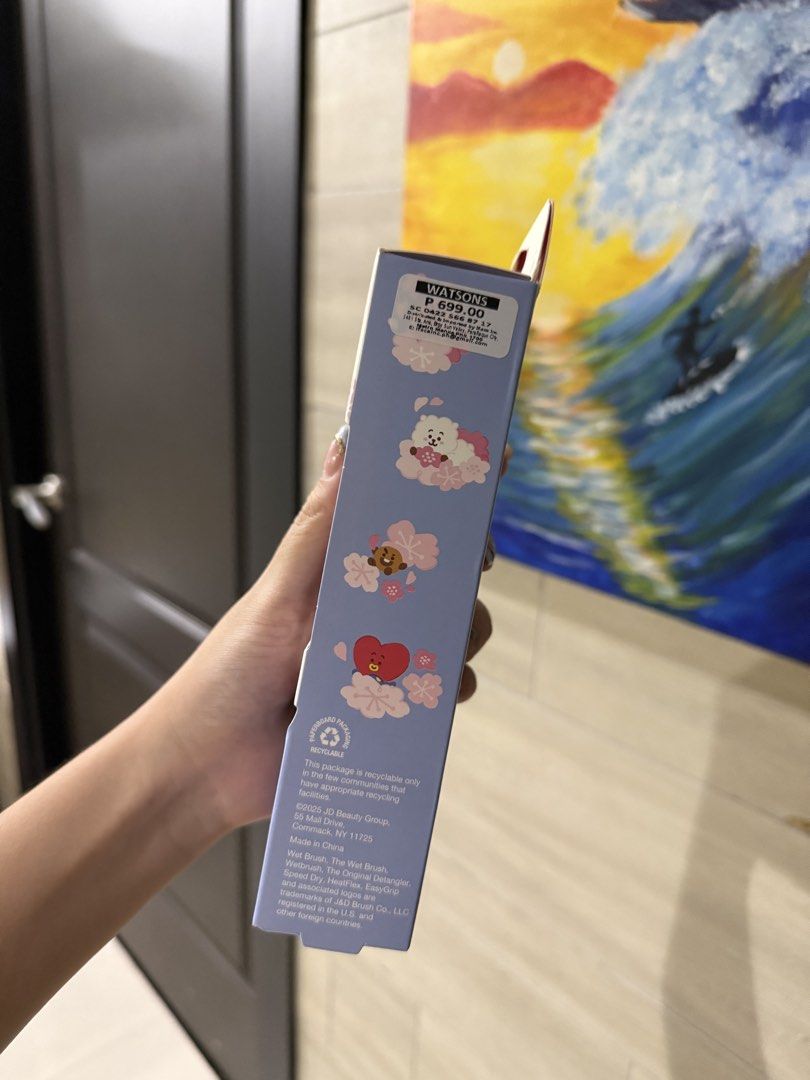 Wet Brush BT21 Mini Detangler KOYA (Category: Hair) located in Quezon City. Submitted by _literaryfae (Listing ID 1448805902, Image 2). Description: - Original Wet Brush mini detangler - Features adorable BT21 KOYA design - IntelliFlex bristles for easy detangling (wet or dry) - Proven to reduce hair breakage by 55% - Perfect for on-the-go styling and travel - Suitable for all hair types Delivery via Lalamove or Gogo Express.