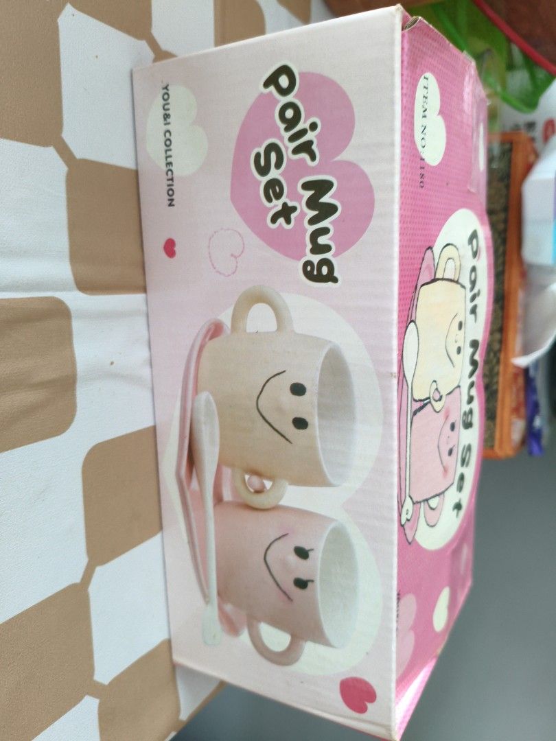 YOUSI COLLECTION Pair Mug Set with Spoons
