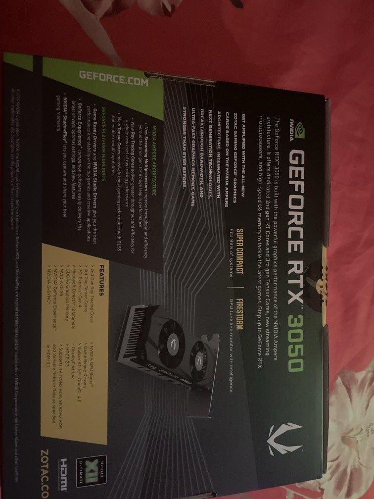 Zotac Gaming GeForce RTX 3050 6GB GDDR6 Graphics Card
